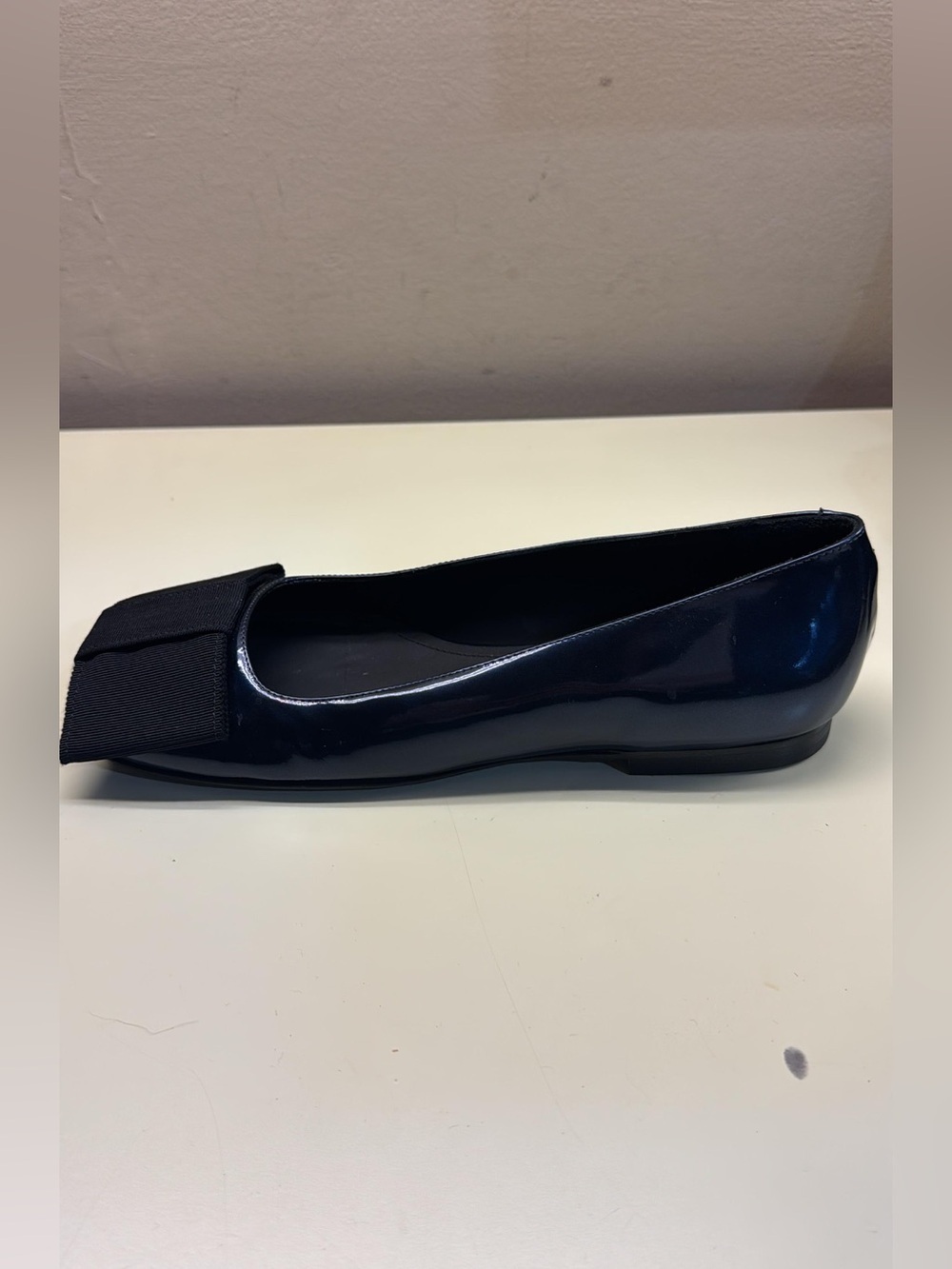 Vittorio Virgili made in Italy Black leather Women's Flats bow detail NWT EU 35